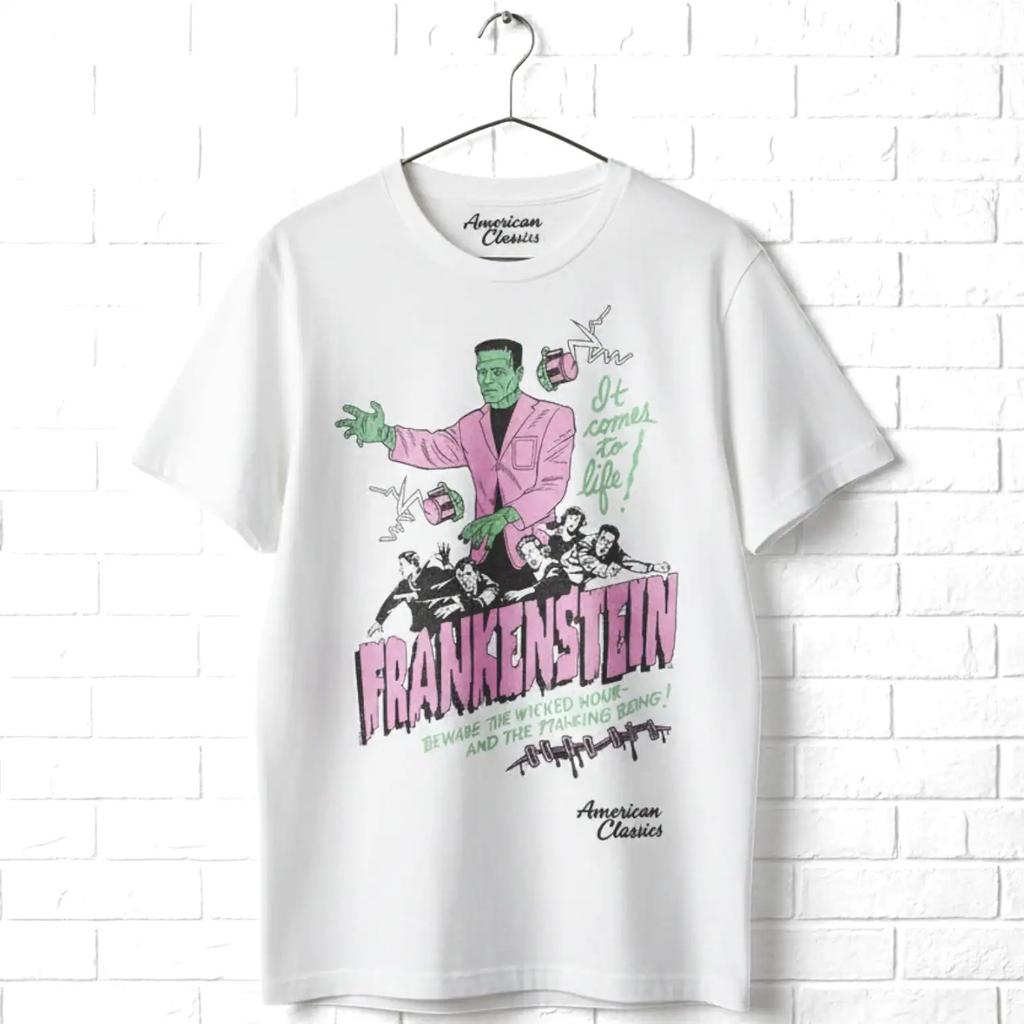 Frankenstein Comes to Life Men's T Shirt