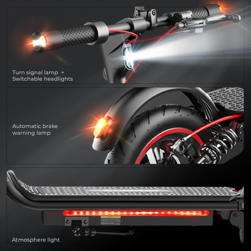 iScooter Электрический скутер W7 7.8Ah 350W мотор 8.5 дюймов шины 30 км дальность 35 км/ч боковая световая панель