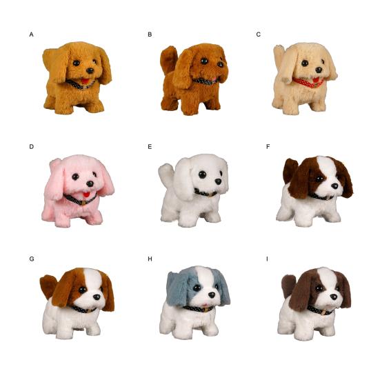 Детская электрическая плюшевая игрушка-собака, ходящая, лающая, виляющая хвостом, интерактивная игрушка-щенок, плюшевая игрушка, образовательная игрушка-симулятор животного для малышей, мальчиков и девочек