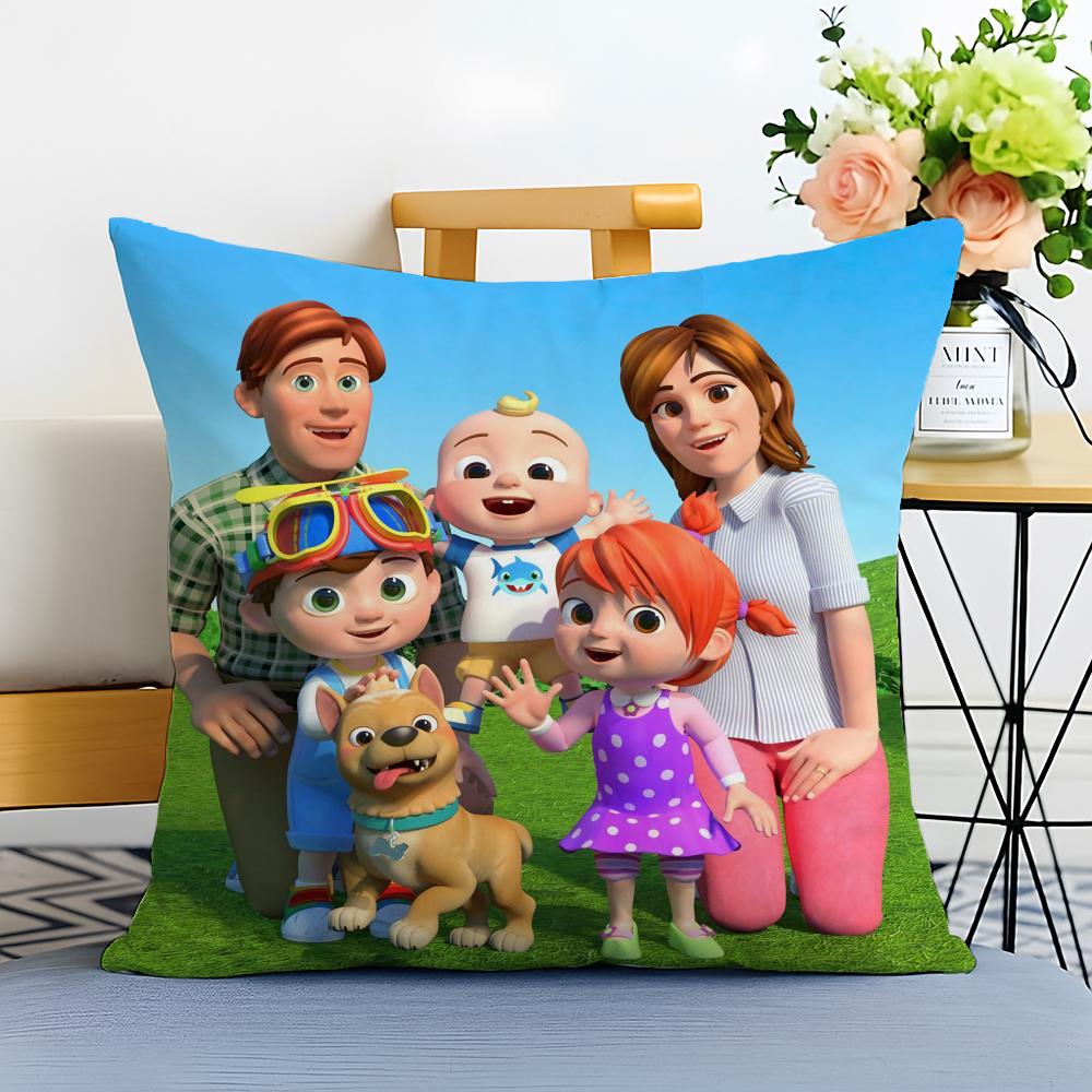 Cartoon Childrens Program Sofa Living Room Cushion Cover Washable Linen comfort Soft for Sofa Bed Cozy Home Room Decor