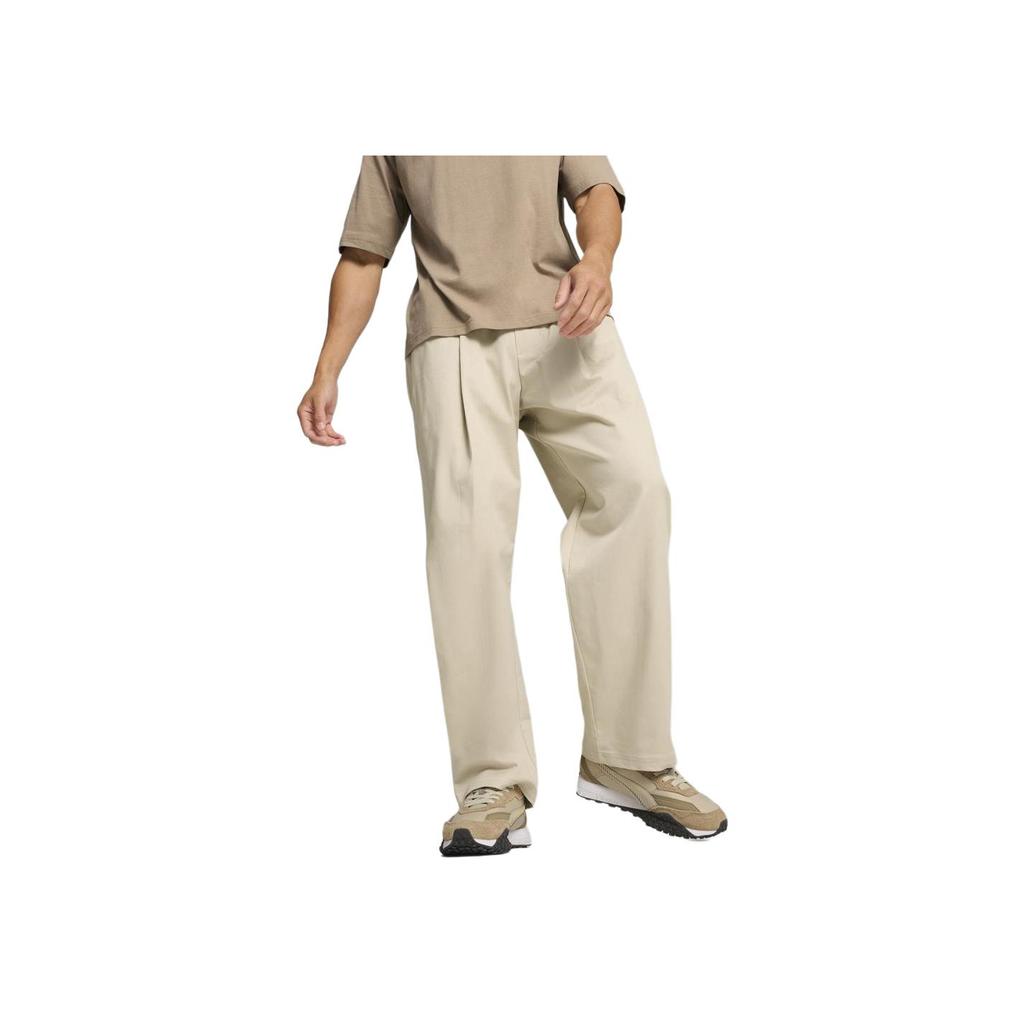 Puma Artisanal Popular Series Solid Color Loose Fit Sports Casual Pants Unisex Pants Brown 630024-68