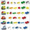 Large Particle Building Blocks Car Creative City Construction Forklift Crane Excavator Vehicle DIY Bricks Toy For Kids Xmas Gift