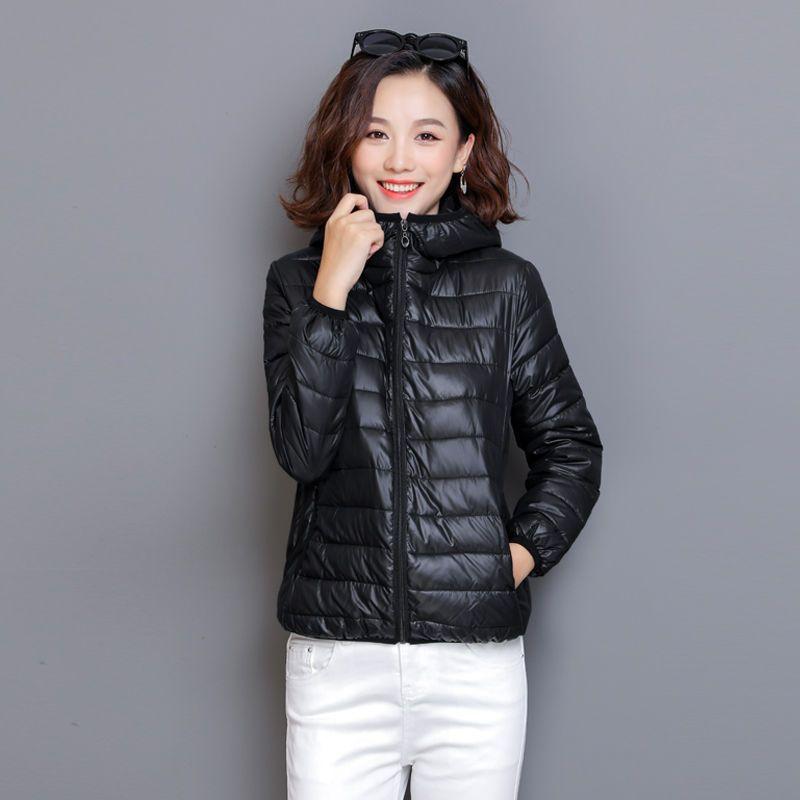 Down Jacket Women Coat Autumn Winter Jackets for Warm Quilted Parka Ladies and Light Female Ultralight Hooded