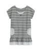 Hug Your Skin Striped Round Pocket Dress (Gray)