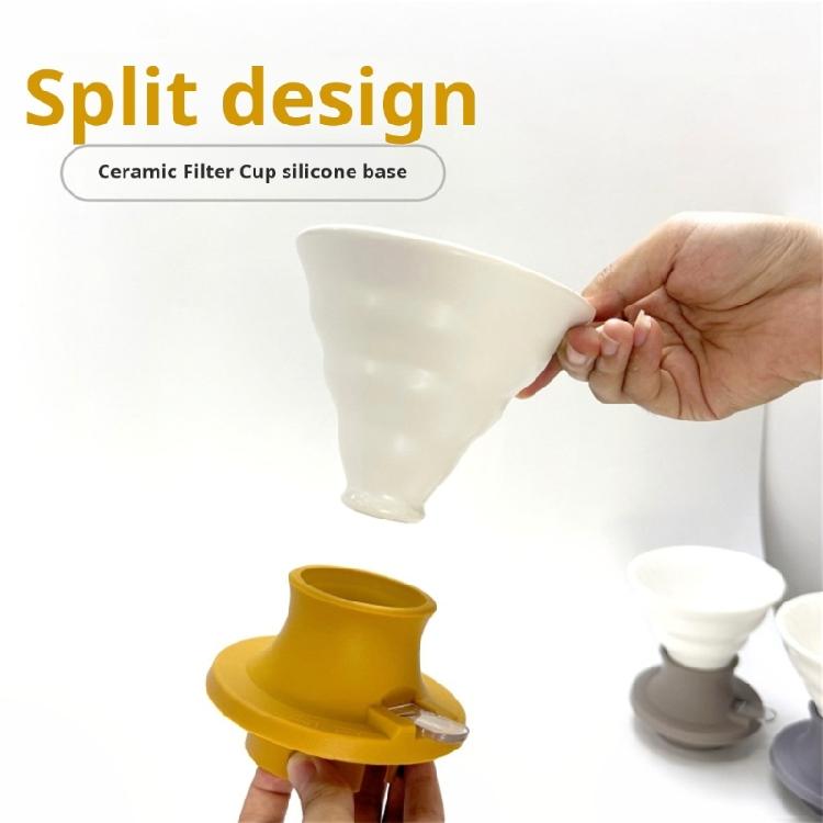 Durable Coffee Infuser With PCT Technology And Ergonomic Silicone Handle Silicone Base Coffee Dripper For Daily Brewing