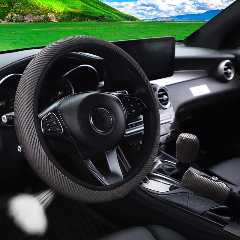 1/3 шт. дышащая сетка Farbric, чехол на руль автомобиля, универсальный чехол для ручного тормоза, нескользящий, впитывающий пот авто