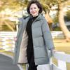 Winter Padded Jacket Hooded Fleece Thick Parkas Warm Loose Long Overcoat Middle Aged and Grandma Snow Coat