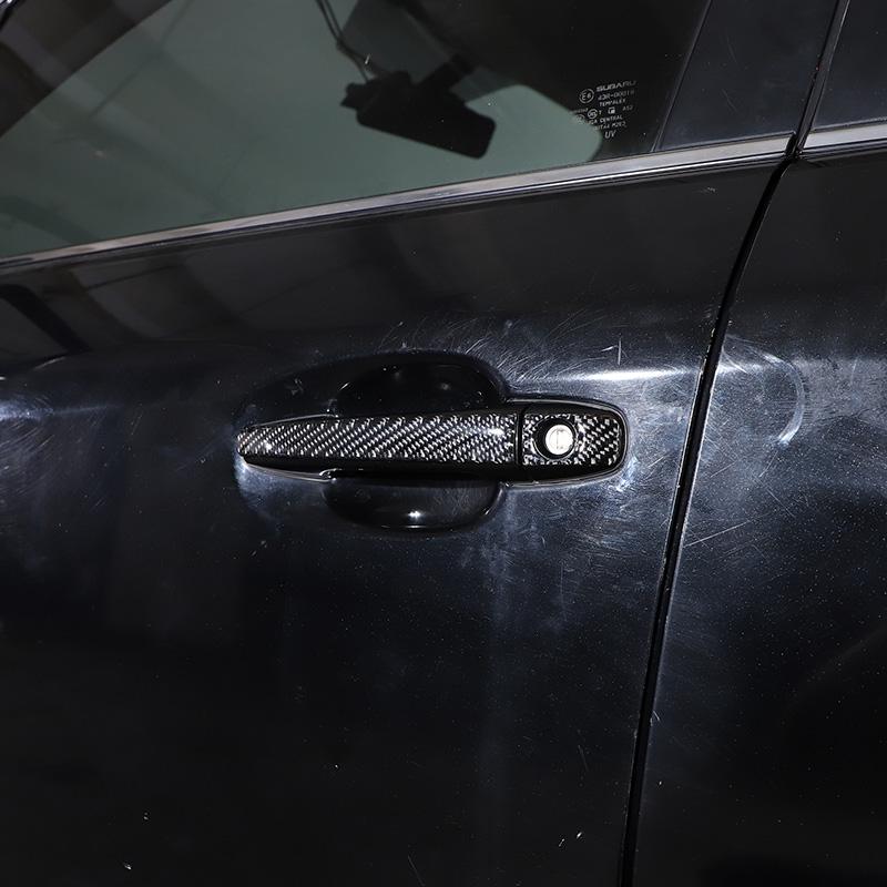 Для Subaru Forester 2013 2014 2015 2016 2017 2018 мягкое углеродное волокно автомобиля внешняя дверная ручка крышка накладка наклейка автомобиля