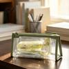Student Pen Storage Transparent PVC Pencil Case, Large Capacity Waterproof Stationery Organizer Organizer, Durable Zipper Bag for School Supplies