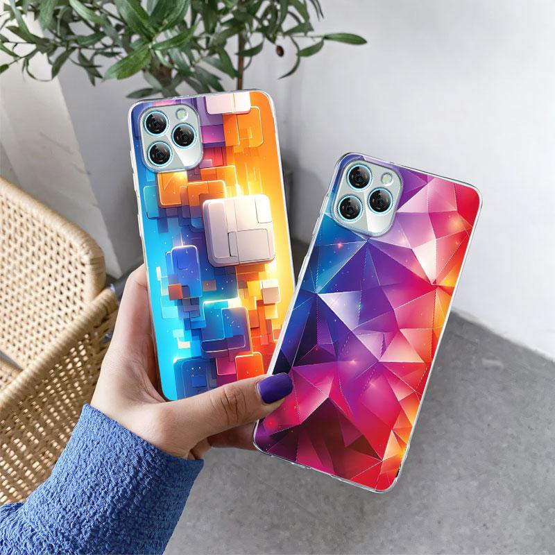 Для Blackview A95 A85 A80S A100 Чехол Роскошный Чехол для Телефона Для Blackview A200 Pro A80 Цветок Прозрачный Мягкий Силикон Защитная Крышка