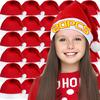 1/20PCS Red Christmas Hats Non-woven Fabric Santa Claus Hats Cap Christmas Festival Party Decor New Year Gifts for Adults Kids