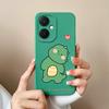 For Vivo X90 Y17S  Y27 V29 Lite Y78+ Y36 Pro Back Covers Cute Dinosaur Cartoon Pattern Shockproof Bumper Liquid Silicone High Quality Coques For Vivo