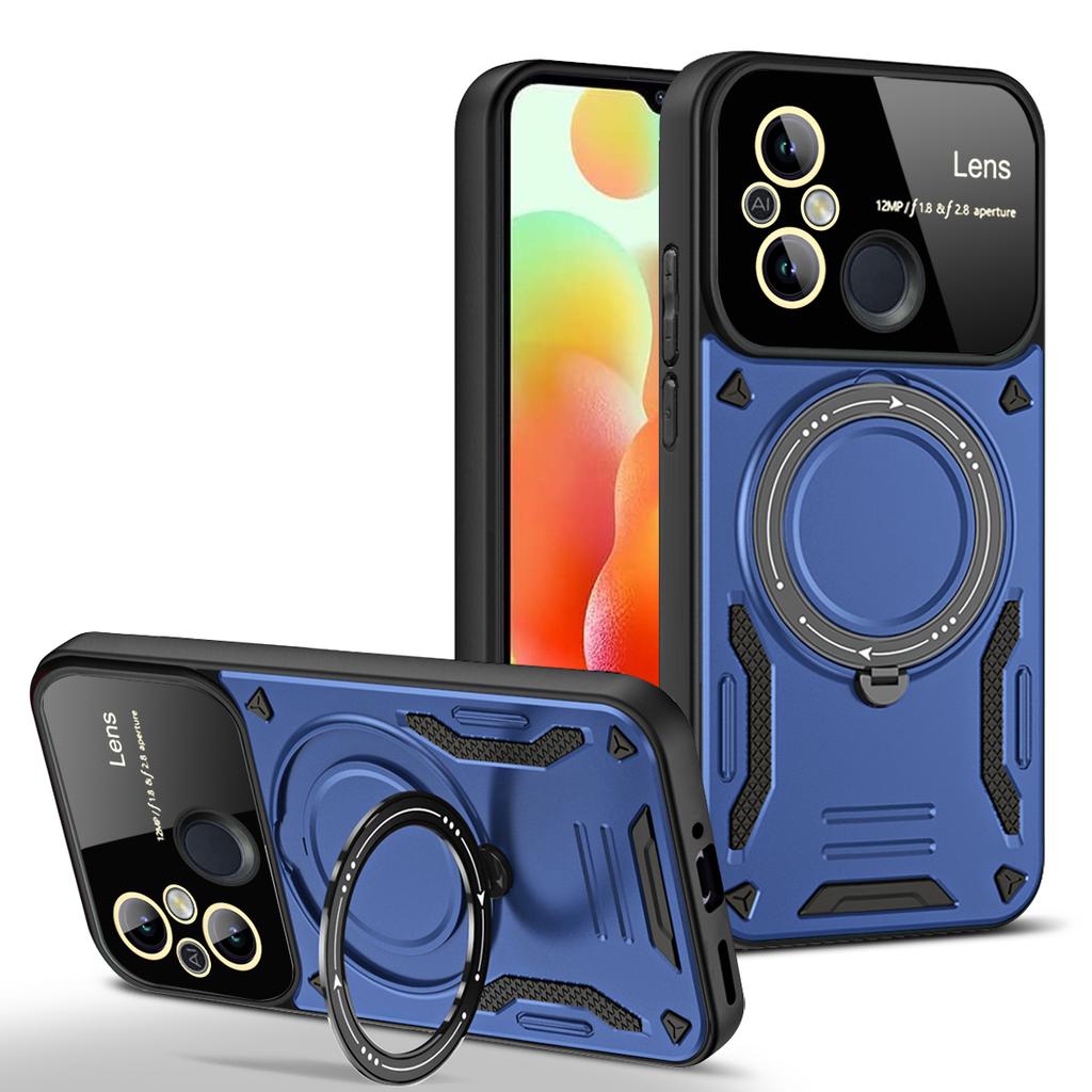 For Xiaomi Redmi 12C Case Shockproof Armor Ring Holder Covers For Redmi 12C 12 C Redmi12C Magsafe Wireless Phone Case
