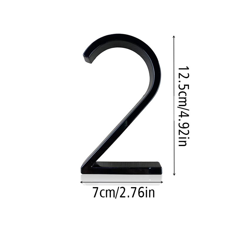 3D-цифра на дверной табличке, чугунный номер дома, ферросплавные черные цифры