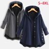 Women's Spring and Autumn Long Hooded Ladies Casual Women's Regular Hooded Loose Jacket
