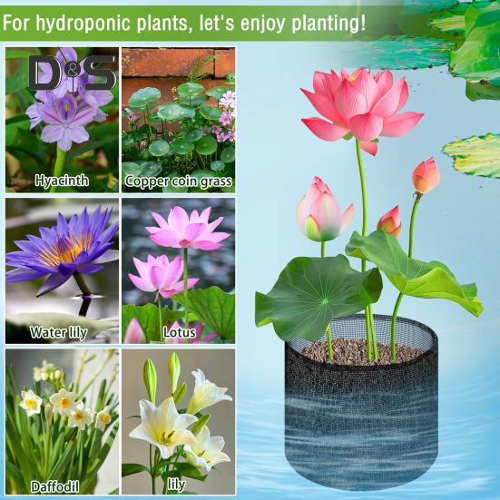 4 шт., водные мешки для посадки, многоразовые воздухопроницаемые кашпо для пруда, сетчатый водный садовый пруд, горшок для растений, горшки для лилий для болотных и наземных растений