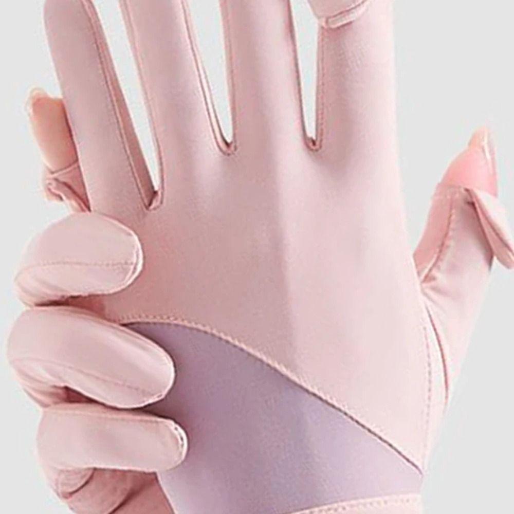 Солнцезащитные перчатки из ледяного шелка, дышащие летние солнцезащитные перчатки для велоспорта на открытом воздухе