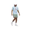 adidas Golf Classic Chip Graphic Круглый вырез Хлопок Мода Универсальный Дышащий Футболка с коротким рукавом Мужские топы Небесно-голубой JJ4201