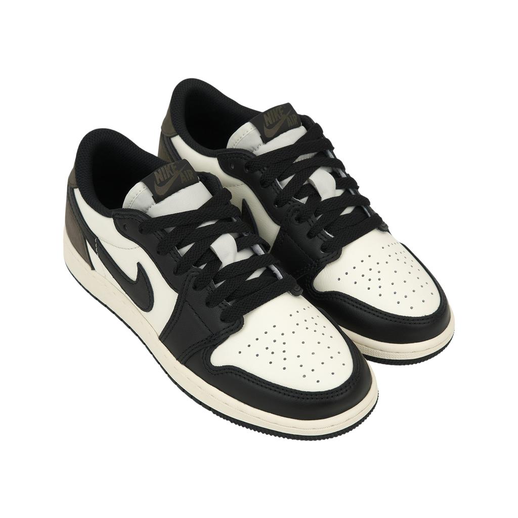 Кроссовки Air Jordan 1 Retro Low OG GS Mocha Kids белые черные темно-мокко CZ0858-102
