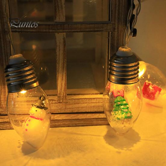 Рождественский гирляндный светильник в виде глобуса, водонепроницаемый, без мерцания, всегда включенный, на батарейках, декоративный сказочный свет, украшение