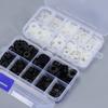 210/350/500pcs Black White Flat Washer Multi-Size Gasket Ring Kit  Electronic Repair