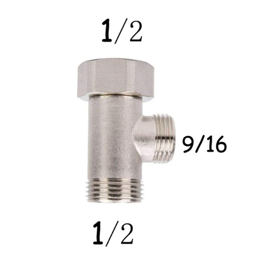 Durable T Valve Adapter Connector Brass Toilet Seat Bidet Attachment