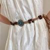 Boho Retro Ethnic Style Hand-Woven Waist Belt Ladies Decoration Waistband Fashion Accessories P O7N0