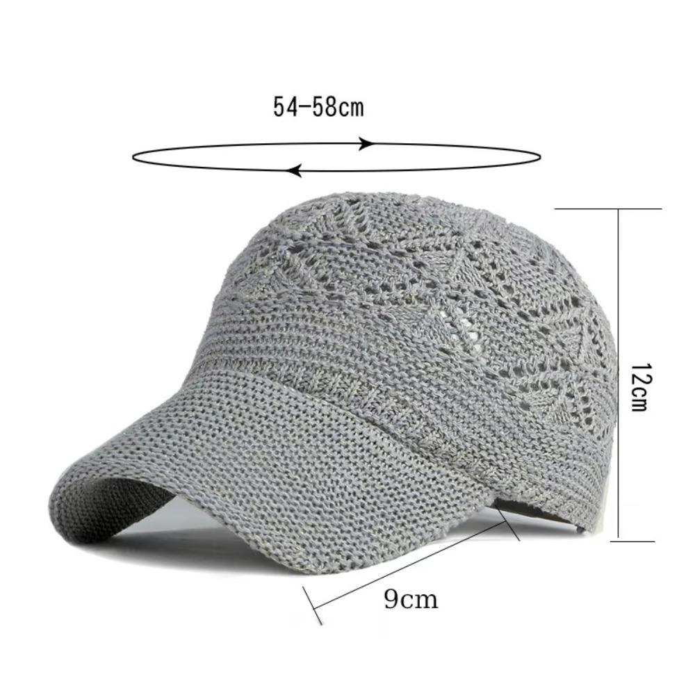 Retro Mesh Hat Casual Sun Hat Fashion Knitted Baseball Cap  Unisex