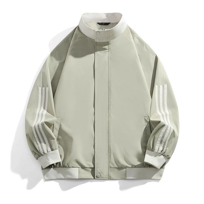 Куртка с воротником-стойкой, мужская бейсбольная куртка с цветными блоками, ветрозащитная куртка для активного отдыха, мужская куртка