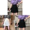 Cotton Blend Irregular Half Skirt For Summer Soft High Waist Slim Fit Student Style