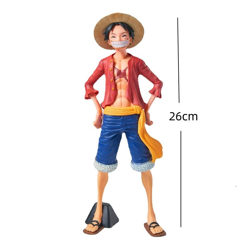25 см аниме цельная фигурка Рос Луффи ПВХ статуя фигурку Обезьяна Д Луффи классический смайлик модель игрушки для детей Рождественский подарок