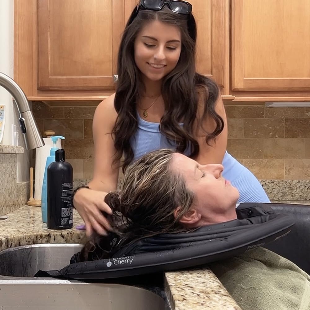 Портативная надувная раковина для мытья и стрижки волос дома и в постели без салонного кресла для детей, взрослых и пожилых людей