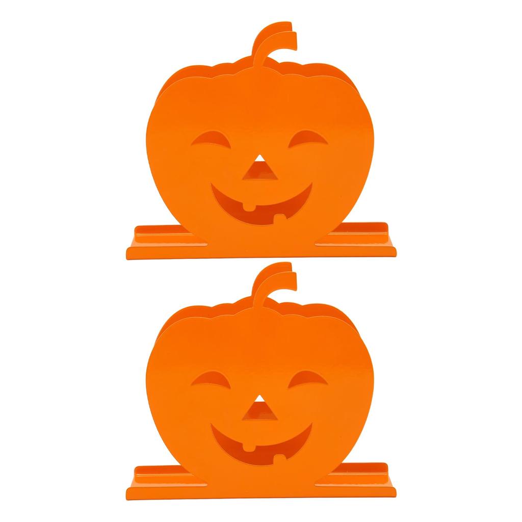 2 шт. Симпатичный держатель для салфеток в виде тыквы, железный держатель для бумажных салфеток, полый декоративный диспенсер для салфеток 