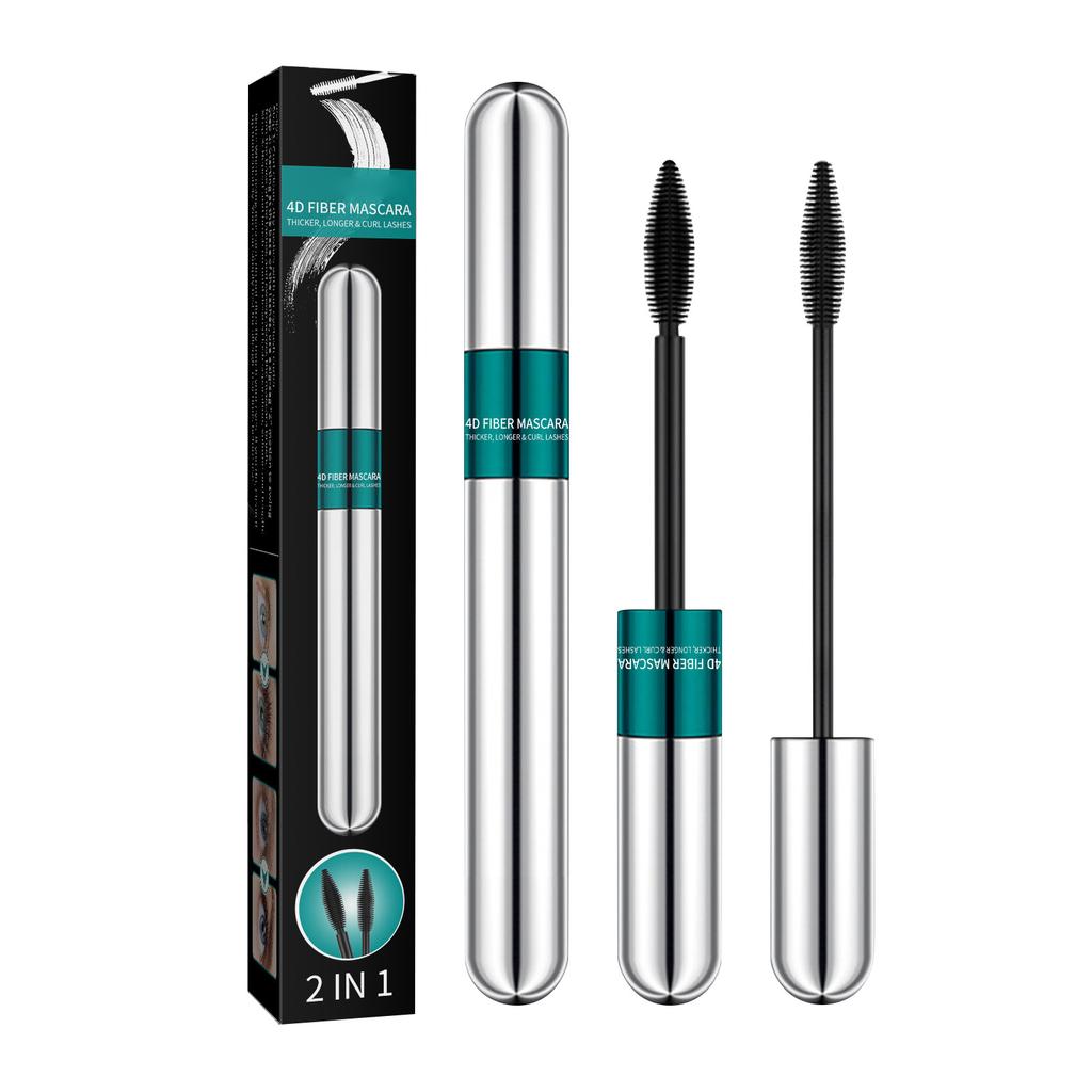 Eye Black 2-in-1 Eye Black Waterproof And Lasting Natural Lengthening And Thickening Effect