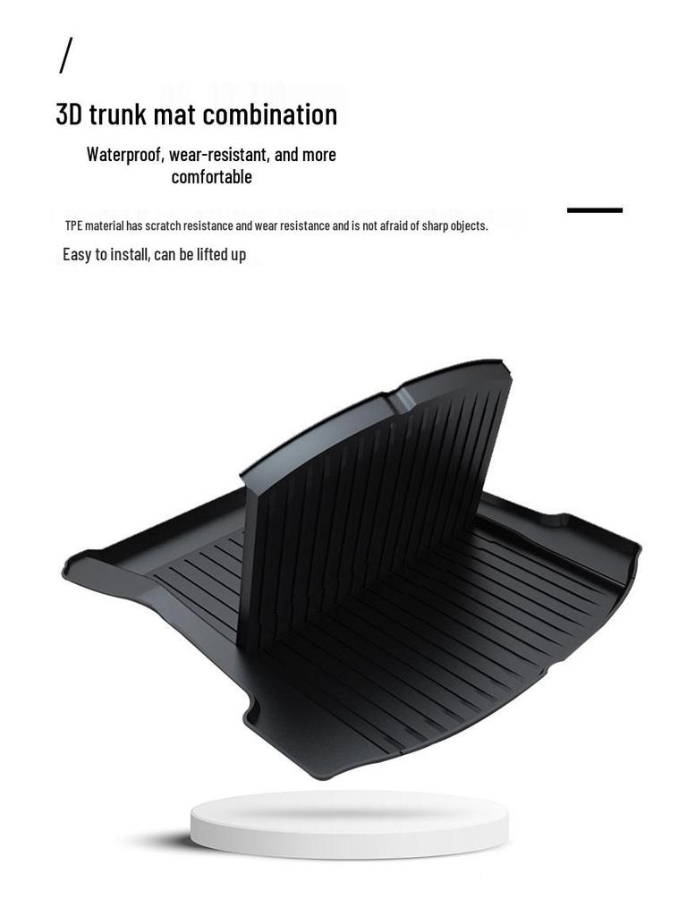 Tesla Model 3 Trunk & Frunk All-Weather Mat Set - Non-Slip, Wear-Resistant, Eco-Friendly.