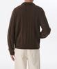 MUSINSA STANDARD Aran Cable Collared Knit Zip-Up [Brown]