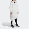 Adidas W Big Baffle C Solid Logo Hooded Loose Long Bread Down Jacket Women Outerwear White HN9939