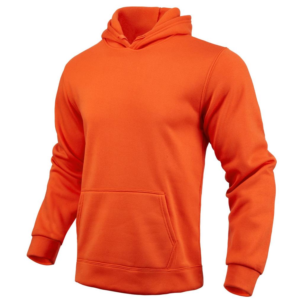 180g Solid Color Long Sleeve Plain Hoodie - Casual Streetwear Pullover Sweatshirt
