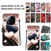 Чехол-книжка из искусственной кожи ручной работы для Redmi Note 14 Pro 5G/ Note 14 Pro+ 5G, противоскользящий, противоударный, с ремешком на запястье и дизайном в виде сердца/розы/кошки