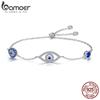 BAMOER 925 Sterling Silver Blue Eyes Link Women Bracelets
