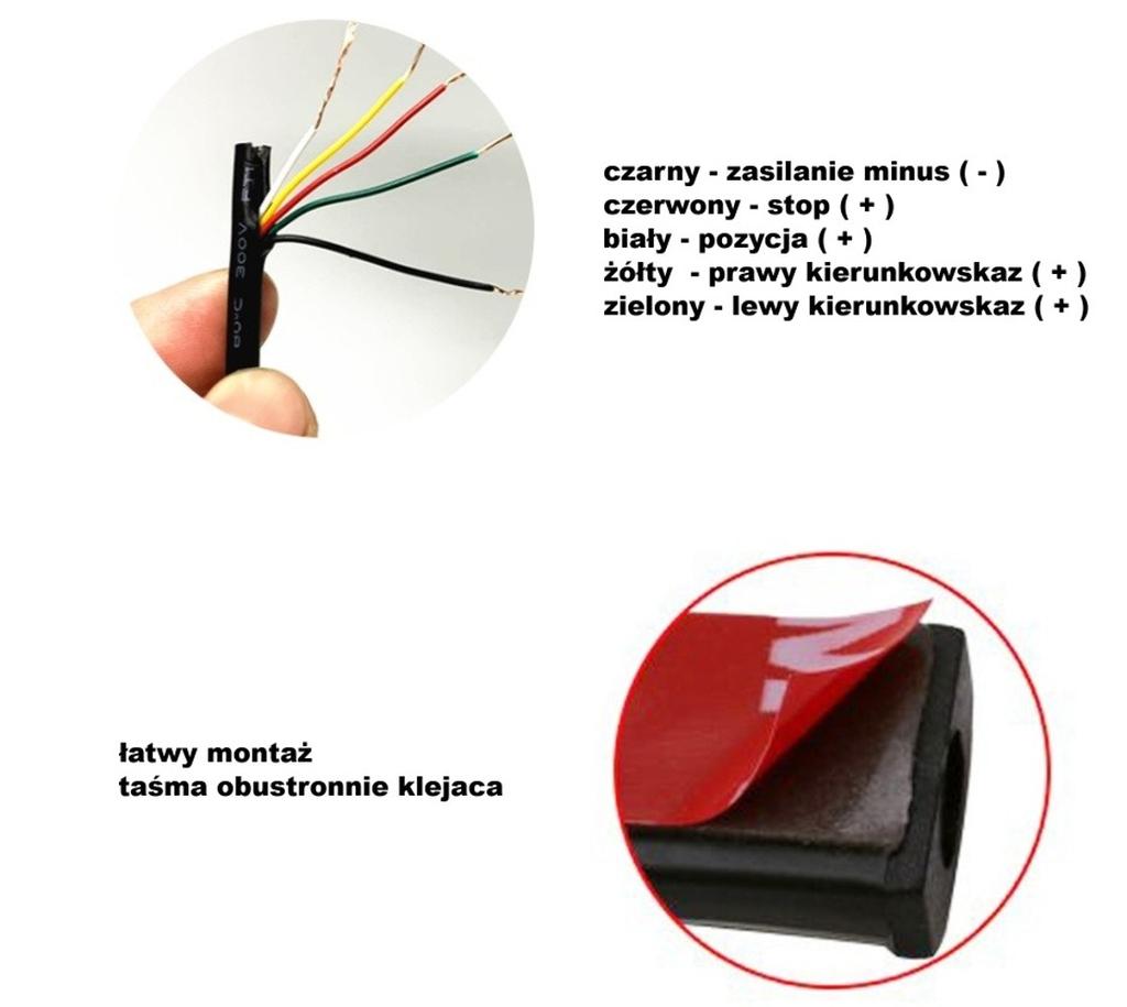 ЗАДНИЕ ФОНАРИ FLEX LED стоп, габарит, указатель поворота мотоцикл, 12 В