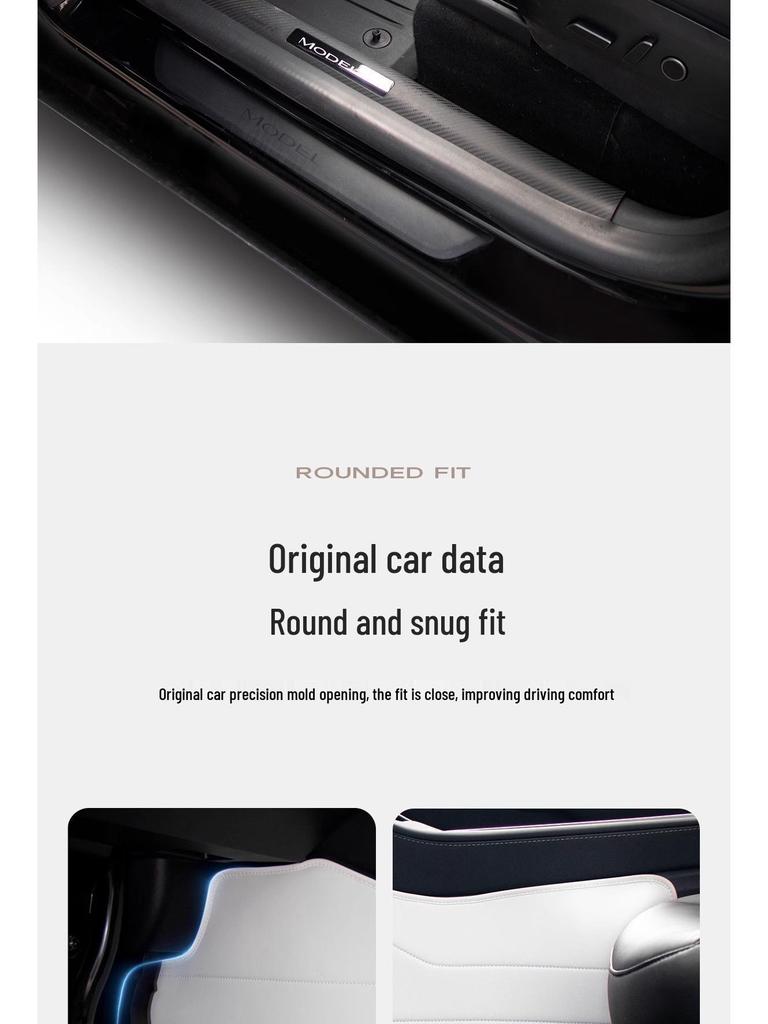 Защитные накладки от пинков и грязи для боковых частей центральной консоли Tesla Model YL/Y/3