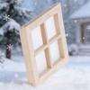 Деревянный кукольный домик DIY Миниатюрный набор дверей и окон для рукоделия и домашнего декора