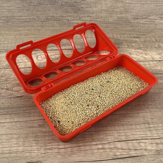 Пластиковая откидная кормушка для кур, небольшой поддон для кормления птицы с отверстиями, поилка для утят, перепелов, кормушка без отходов для птиц, голубей, кур