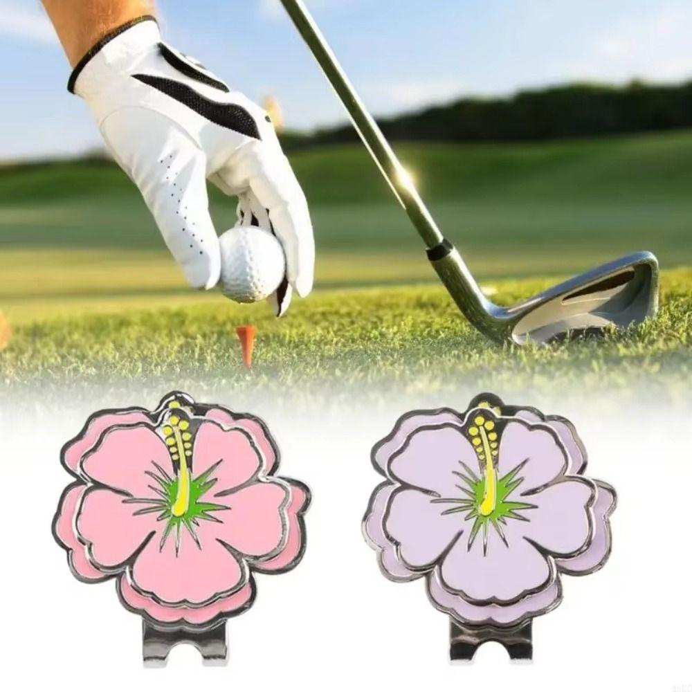 Flower Shaped Golf Ball Mark Magnetic Golf Hat Marker Sports Cap Golf Cap Clip Women Girls