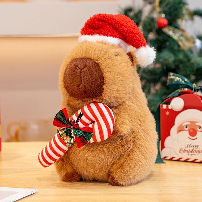 Capybara Plush Toy For Christmas Decoration With Pp Cotton Filling For Kids And Collectors