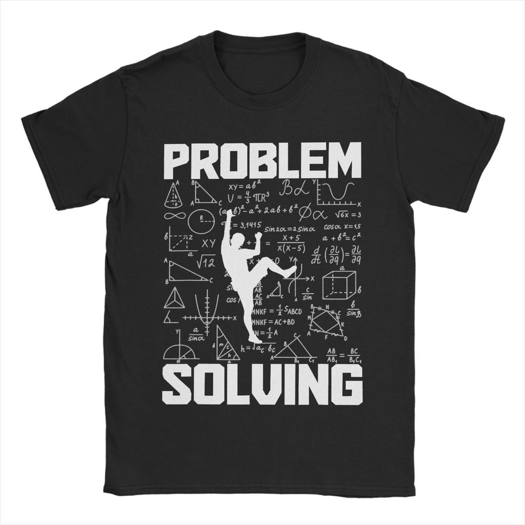Unisexs TShirts Problem Solving is my Cardio Rock Climbing Bouldering Funny Cotton Tee Shirt Short Sleeve T Shirt