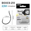 Крючок BKK Wacky Lure 8003-2X: Большая упаковка для рыбы-мандарина Черного Пита с мягкой червячной приманкой