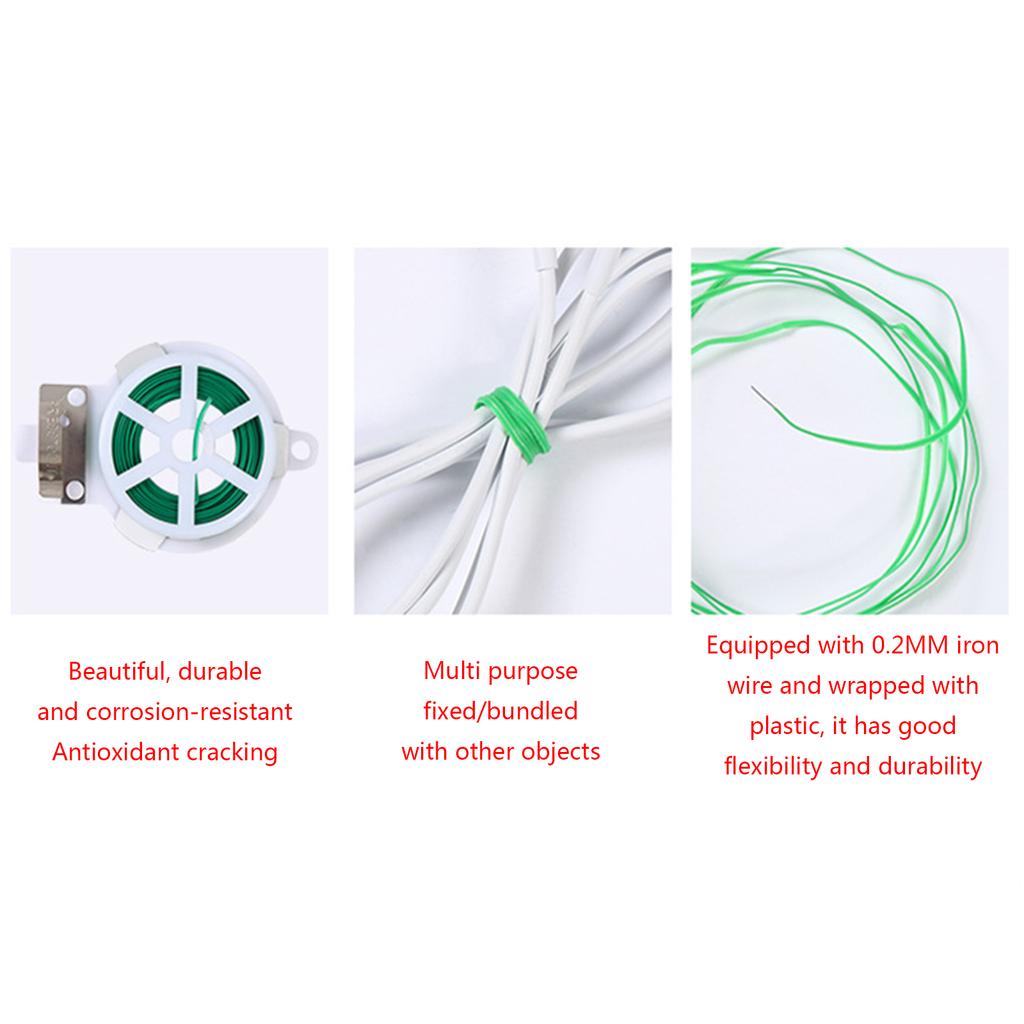 Садовый твист-галстук для зеленых растений, поддерживающий кабель, веревка, многоразовые обручи с цветочными лозами, фиксированный инструмент для связывания растений