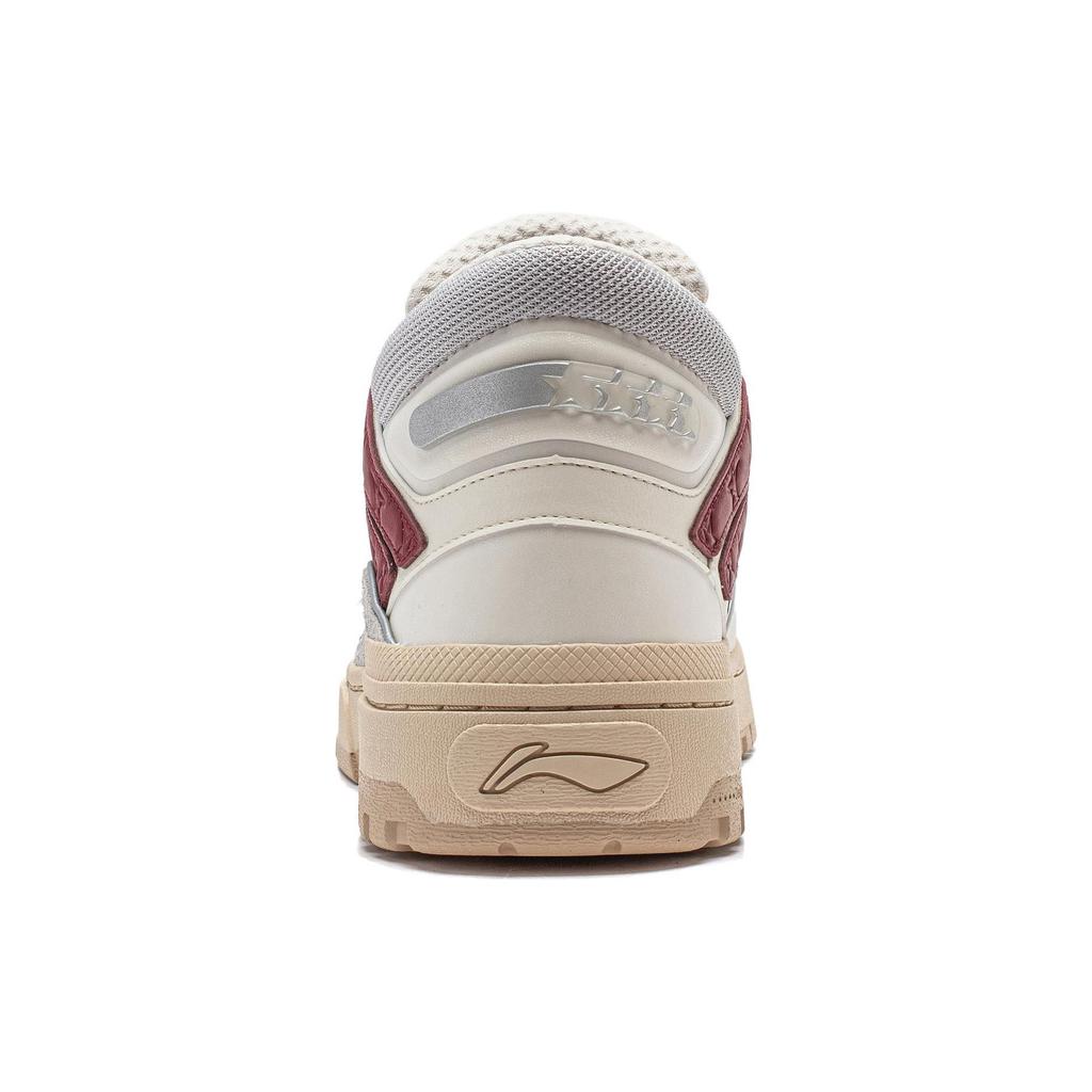 Li Ning Wei Wu Mid Повседневная Универсальная Противоскользящая Прочная Средняя Верхняя Обувь Для Повседневного Образа Мужская Обувь Белый Серый Красный AGCT497-1